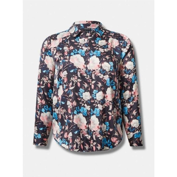 Torrid Floral Long sleeve Blouse 1X - Picture 3 of 4
